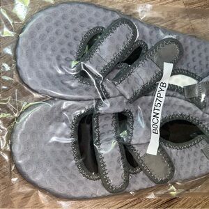 Gray Water Shoes with Adjustable Straps